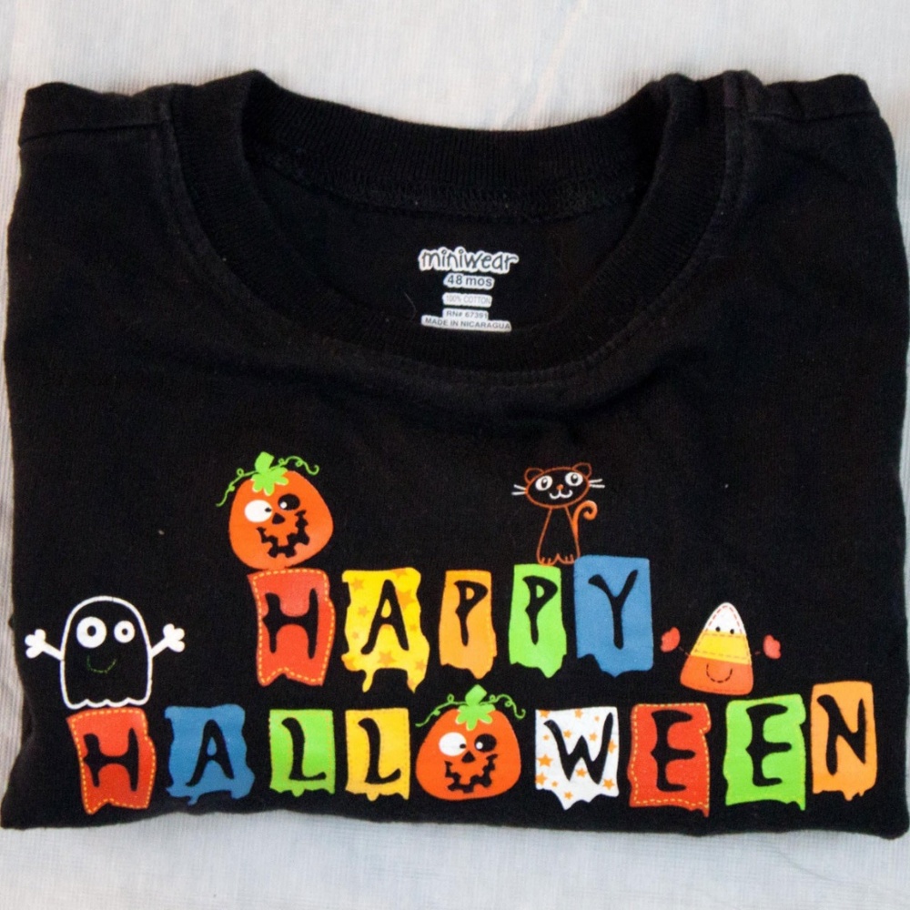 Miniwear 48 Months Shirt Black "Happy Halloween" - Picture 4 of 4